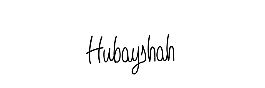 Make a beautiful signature design for name Hubayshah. With this signature (Angelique-Rose-font-FFP) style, you can create a handwritten signature for free. Hubayshah signature style 5 images and pictures png