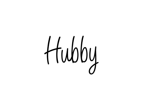 Design your own signature with our free online signature maker. With this signature software, you can create a handwritten (Angelique-Rose-font-FFP) signature for name Hubby. Hubby signature style 5 images and pictures png