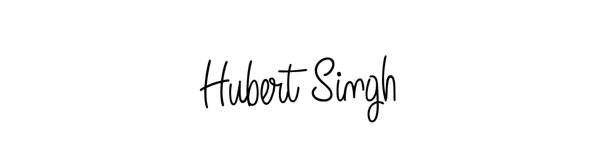 The best way (Angelique-Rose-font-FFP) to make a short signature is to pick only two or three words in your name. The name Hubert Singh include a total of six letters. For converting this name. Hubert Singh signature style 5 images and pictures png