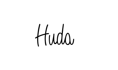 You should practise on your own different ways (Angelique-Rose-font-FFP) to write your name (Huda ) in signature. don't let someone else do it for you. Huda  signature style 5 images and pictures png