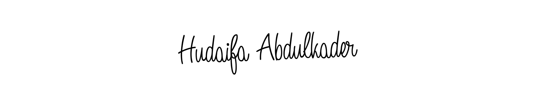 How to make Hudaifa Abdulkader name signature. Use Angelique-Rose-font-FFP style for creating short signs online. This is the latest handwritten sign. Hudaifa Abdulkader signature style 5 images and pictures png