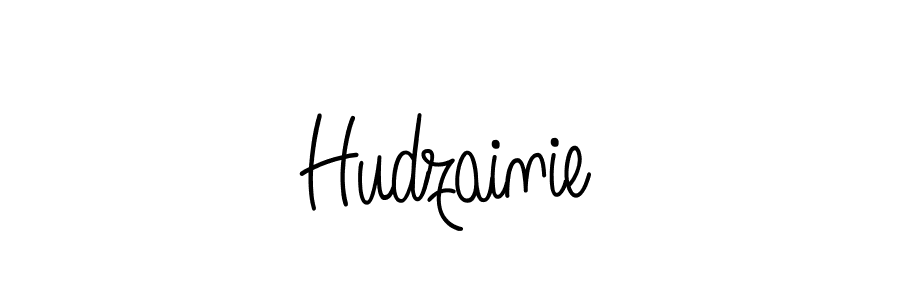 You should practise on your own different ways (Angelique-Rose-font-FFP) to write your name (Hudzainie) in signature. don't let someone else do it for you. Hudzainie signature style 5 images and pictures png