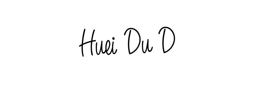 Make a beautiful signature design for name Huei Du D. With this signature (Angelique-Rose-font-FFP) style, you can create a handwritten signature for free. Huei Du D signature style 5 images and pictures png