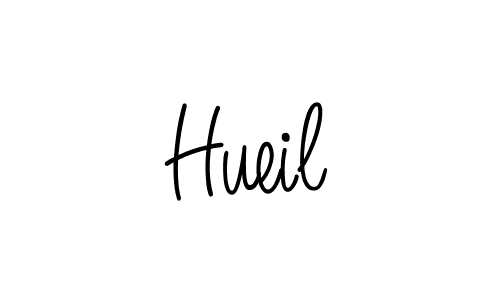 Make a beautiful signature design for name Hueil. With this signature (Angelique-Rose-font-FFP) style, you can create a handwritten signature for free. Hueil signature style 5 images and pictures png