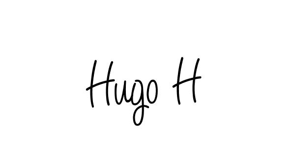 How to Draw Hugo H signature style? Angelique-Rose-font-FFP is a latest design signature styles for name Hugo H. Hugo H signature style 5 images and pictures png