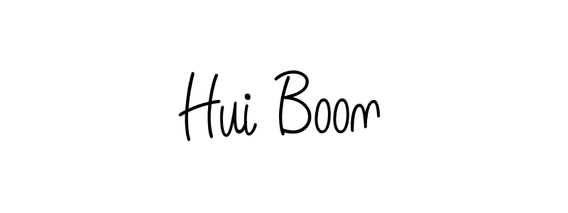 How to make Hui Boon name signature. Use Angelique-Rose-font-FFP style for creating short signs online. This is the latest handwritten sign. Hui Boon signature style 5 images and pictures png