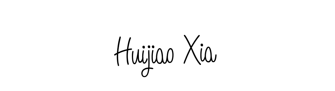 How to make Huijiao Xia signature? Angelique-Rose-font-FFP is a professional autograph style. Create handwritten signature for Huijiao Xia name. Huijiao Xia signature style 5 images and pictures png