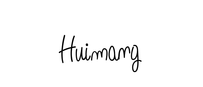 Use a signature maker to create a handwritten signature online. With this signature software, you can design (Angelique-Rose-font-FFP) your own signature for name Huimang. Huimang signature style 5 images and pictures png