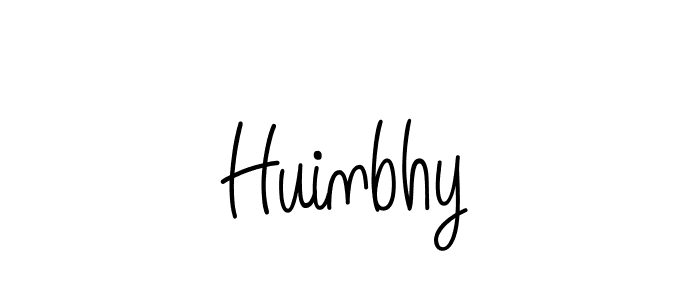 Make a beautiful signature design for name Huinbhy. With this signature (Angelique-Rose-font-FFP) style, you can create a handwritten signature for free. Huinbhy signature style 5 images and pictures png