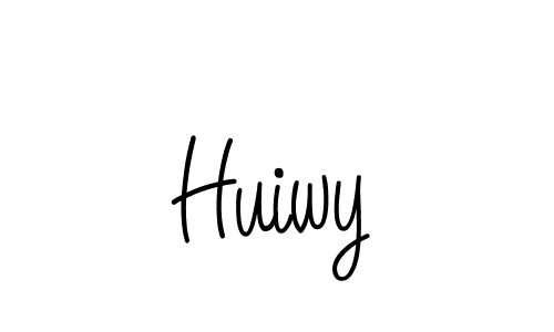 How to make Huiwy name signature. Use Angelique-Rose-font-FFP style for creating short signs online. This is the latest handwritten sign. Huiwy signature style 5 images and pictures png