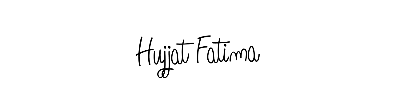 You should practise on your own different ways (Angelique-Rose-font-FFP) to write your name (Hujjat Fatima) in signature. don't let someone else do it for you. Hujjat Fatima signature style 5 images and pictures png