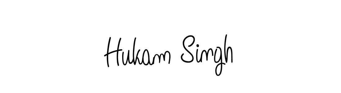 The best way (Angelique-Rose-font-FFP) to make a short signature is to pick only two or three words in your name. The name Hukam Singh include a total of six letters. For converting this name. Hukam Singh signature style 5 images and pictures png