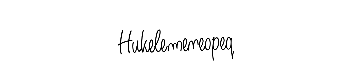 You should practise on your own different ways (Angelique-Rose-font-FFP) to write your name (Hukelemeneopeq) in signature. don't let someone else do it for you. Hukelemeneopeq signature style 5 images and pictures png