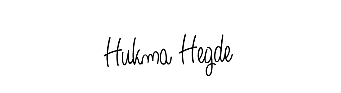 You should practise on your own different ways (Angelique-Rose-font-FFP) to write your name (Hukma Hegde) in signature. don't let someone else do it for you. Hukma Hegde signature style 5 images and pictures png