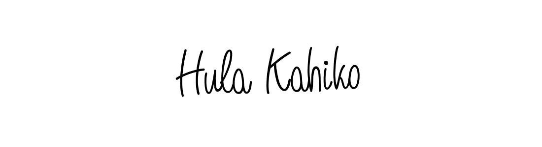 Use a signature maker to create a handwritten signature online. With this signature software, you can design (Angelique-Rose-font-FFP) your own signature for name Hula Kahiko. Hula Kahiko signature style 5 images and pictures png