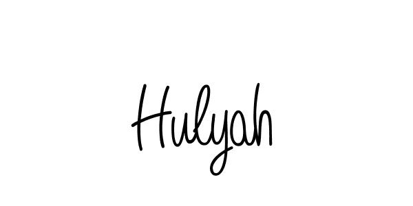 Hulyah stylish signature style. Best Handwritten Sign (Angelique-Rose-font-FFP) for my name. Handwritten Signature Collection Ideas for my name Hulyah. Hulyah signature style 5 images and pictures png