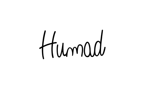 The best way (Angelique-Rose-font-FFP) to make a short signature is to pick only two or three words in your name. The name Humad include a total of six letters. For converting this name. Humad signature style 5 images and pictures png