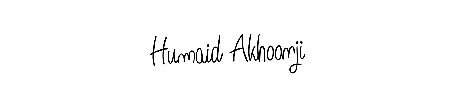 Make a short Humaid Akhoonji signature style. Manage your documents anywhere anytime using Angelique-Rose-font-FFP. Create and add eSignatures, submit forms, share and send files easily. Humaid Akhoonji signature style 5 images and pictures png