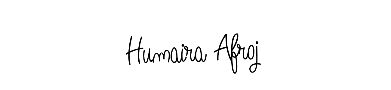 Make a beautiful signature design for name Humaira Afroj. With this signature (Angelique-Rose-font-FFP) style, you can create a handwritten signature for free. Humaira Afroj signature style 5 images and pictures png