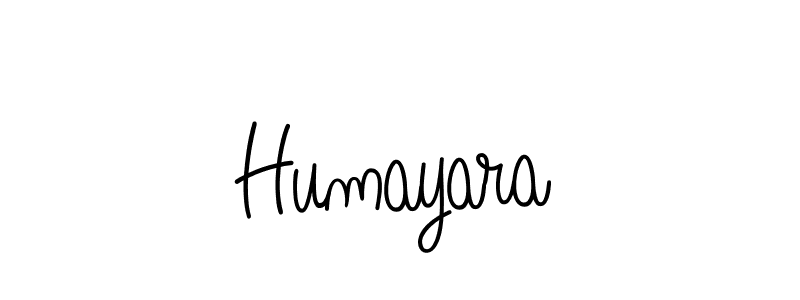 Use a signature maker to create a handwritten signature online. With this signature software, you can design (Angelique-Rose-font-FFP) your own signature for name Humayara. Humayara signature style 5 images and pictures png