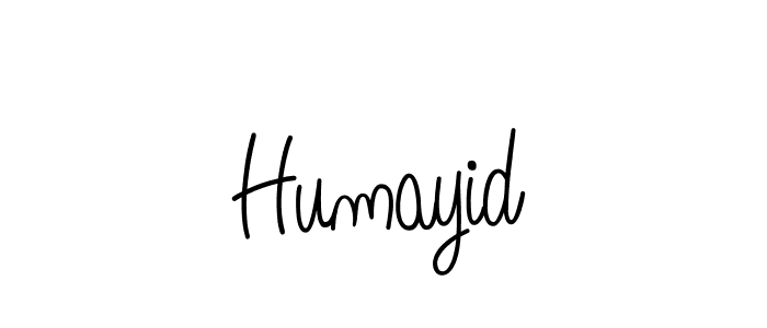 Design your own signature with our free online signature maker. With this signature software, you can create a handwritten (Angelique-Rose-font-FFP) signature for name Humayid. Humayid signature style 5 images and pictures png