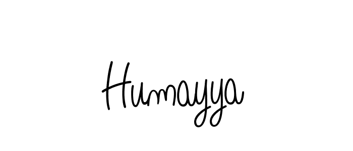 How to make Humayya name signature. Use Angelique-Rose-font-FFP style for creating short signs online. This is the latest handwritten sign. Humayya signature style 5 images and pictures png