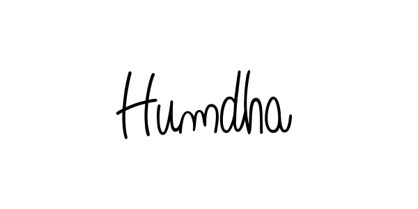 Use a signature maker to create a handwritten signature online. With this signature software, you can design (Angelique-Rose-font-FFP) your own signature for name Humdha. Humdha signature style 5 images and pictures png