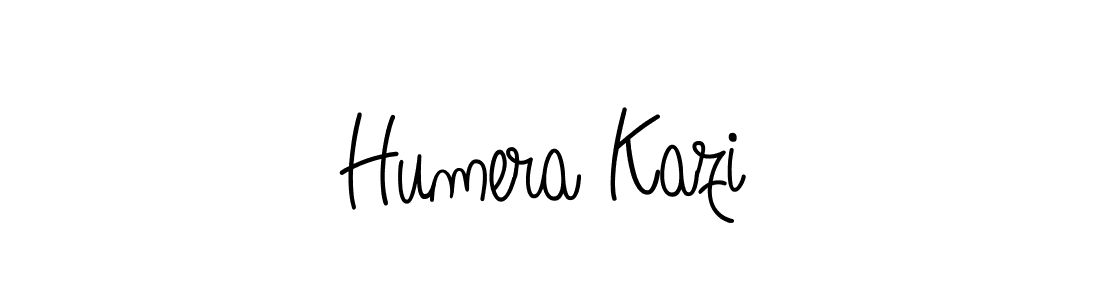 Design your own signature with our free online signature maker. With this signature software, you can create a handwritten (Angelique-Rose-font-FFP) signature for name Humera Kazi. Humera Kazi signature style 5 images and pictures png