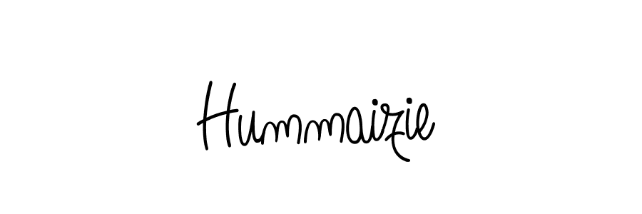Make a beautiful signature design for name Hummaizie. With this signature (Angelique-Rose-font-FFP) style, you can create a handwritten signature for free. Hummaizie signature style 5 images and pictures png