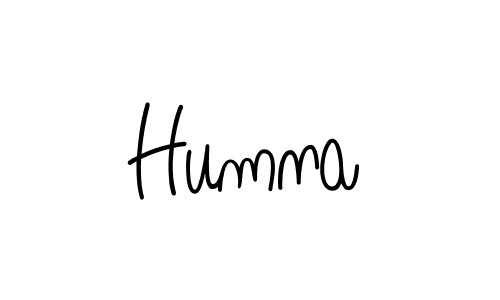 Make a beautiful signature design for name Humna. With this signature (Angelique-Rose-font-FFP) style, you can create a handwritten signature for free. Humna signature style 5 images and pictures png