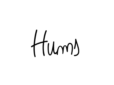 You should practise on your own different ways (Angelique-Rose-font-FFP) to write your name (Hums) in signature. don't let someone else do it for you. Hums signature style 5 images and pictures png