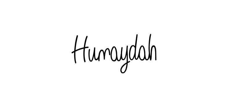 You should practise on your own different ways (Angelique-Rose-font-FFP) to write your name (Hunaydah) in signature. don't let someone else do it for you. Hunaydah signature style 5 images and pictures png