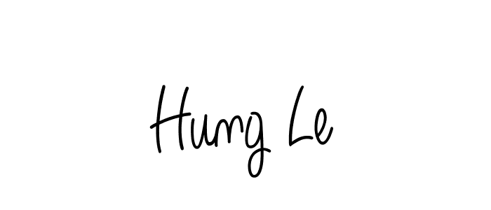 Use a signature maker to create a handwritten signature online. With this signature software, you can design (Angelique-Rose-font-FFP) your own signature for name Hung Le. Hung Le signature style 5 images and pictures png