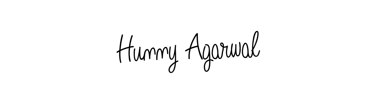 You should practise on your own different ways (Angelique-Rose-font-FFP) to write your name (Hunny Agarwal) in signature. don't let someone else do it for you. Hunny Agarwal signature style 5 images and pictures png