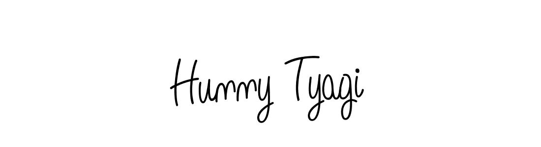 How to Draw Hunny Tyagi signature style? Angelique-Rose-font-FFP is a latest design signature styles for name Hunny Tyagi. Hunny Tyagi signature style 5 images and pictures png