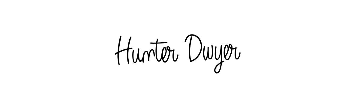 You should practise on your own different ways (Angelique-Rose-font-FFP) to write your name (Hunter Dwyer) in signature. don't let someone else do it for you. Hunter Dwyer signature style 5 images and pictures png