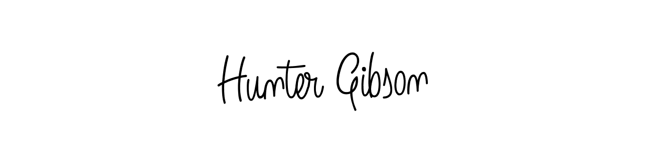 You should practise on your own different ways (Angelique-Rose-font-FFP) to write your name (Hunter Gibson) in signature. don't let someone else do it for you. Hunter Gibson signature style 5 images and pictures png