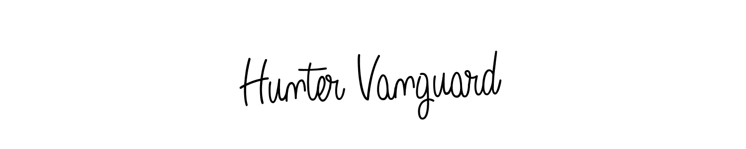 Hunter Vanguard stylish signature style. Best Handwritten Sign (Angelique-Rose-font-FFP) for my name. Handwritten Signature Collection Ideas for my name Hunter Vanguard. Hunter Vanguard signature style 5 images and pictures png