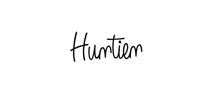 The best way (Angelique-Rose-font-FFP) to make a short signature is to pick only two or three words in your name. The name Huntien include a total of six letters. For converting this name. Huntien signature style 5 images and pictures png