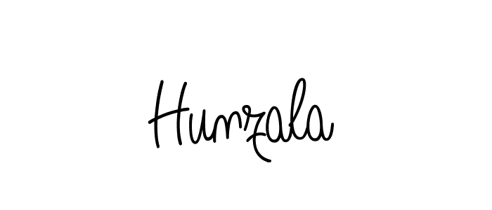 How to make Hunzala name signature. Use Angelique-Rose-font-FFP style for creating short signs online. This is the latest handwritten sign. Hunzala signature style 5 images and pictures png