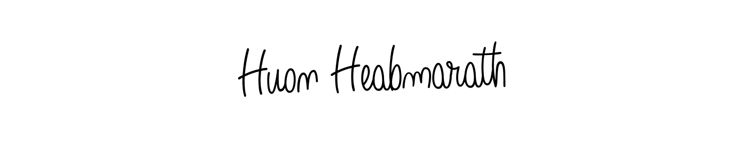 Also we have Huon Heabmarath name is the best signature style. Create professional handwritten signature collection using Angelique-Rose-font-FFP autograph style. Huon Heabmarath signature style 5 images and pictures png