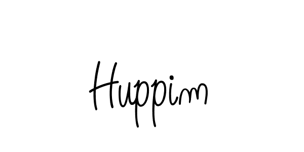 Huppim stylish signature style. Best Handwritten Sign (Angelique-Rose-font-FFP) for my name. Handwritten Signature Collection Ideas for my name Huppim. Huppim signature style 5 images and pictures png