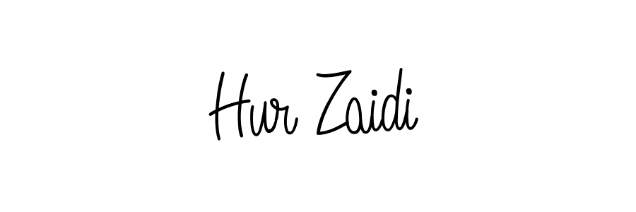 Use a signature maker to create a handwritten signature online. With this signature software, you can design (Angelique-Rose-font-FFP) your own signature for name Hur Zaidi. Hur Zaidi signature style 5 images and pictures png
