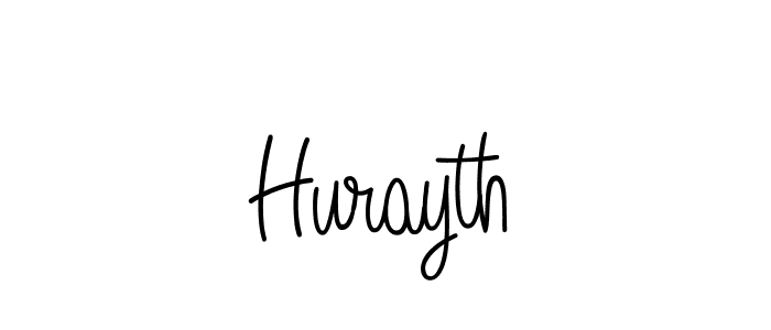 Use a signature maker to create a handwritten signature online. With this signature software, you can design (Angelique-Rose-font-FFP) your own signature for name Hurayth. Hurayth signature style 5 images and pictures png