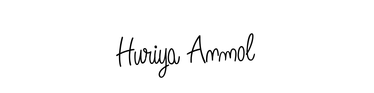 Also we have Huriya Anmol name is the best signature style. Create professional handwritten signature collection using Angelique-Rose-font-FFP autograph style. Huriya Anmol signature style 5 images and pictures png