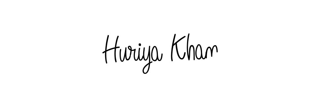 You should practise on your own different ways (Angelique-Rose-font-FFP) to write your name (Huriya Khan) in signature. don't let someone else do it for you. Huriya Khan signature style 5 images and pictures png