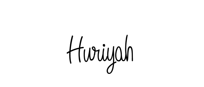 You should practise on your own different ways (Angelique-Rose-font-FFP) to write your name (Huriyah) in signature. don't let someone else do it for you. Huriyah signature style 5 images and pictures png