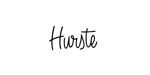 Hurste stylish signature style. Best Handwritten Sign (Angelique-Rose-font-FFP) for my name. Handwritten Signature Collection Ideas for my name Hurste. Hurste signature style 5 images and pictures png
