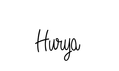Use a signature maker to create a handwritten signature online. With this signature software, you can design (Angelique-Rose-font-FFP) your own signature for name Hurya. Hurya signature style 5 images and pictures png