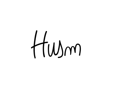 You should practise on your own different ways (Angelique-Rose-font-FFP) to write your name (Husm) in signature. don't let someone else do it for you. Husm signature style 5 images and pictures png